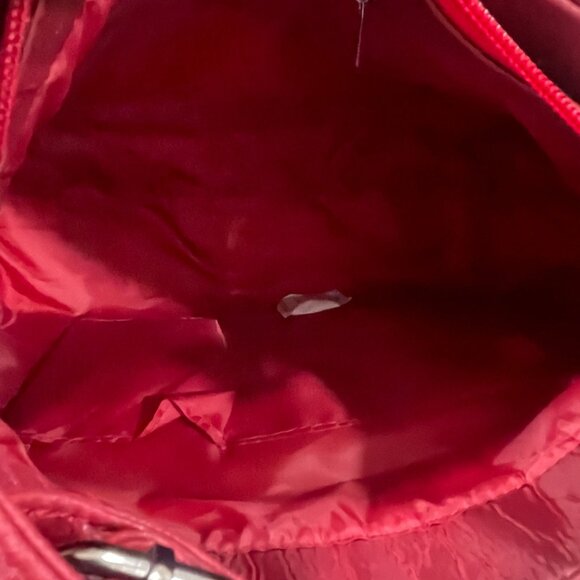 Red Leather Crossbody Bag Dmargeaux New York Utility Streetwear Everyday Purse - Picture 2 of 8